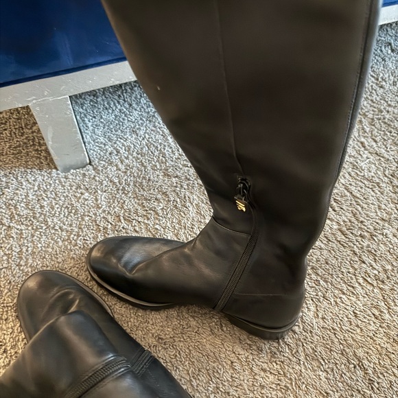 STUART WEITZMAN City microstretch and leather over-the-knee  Stuart Weitzman Black Over the Knee Boots